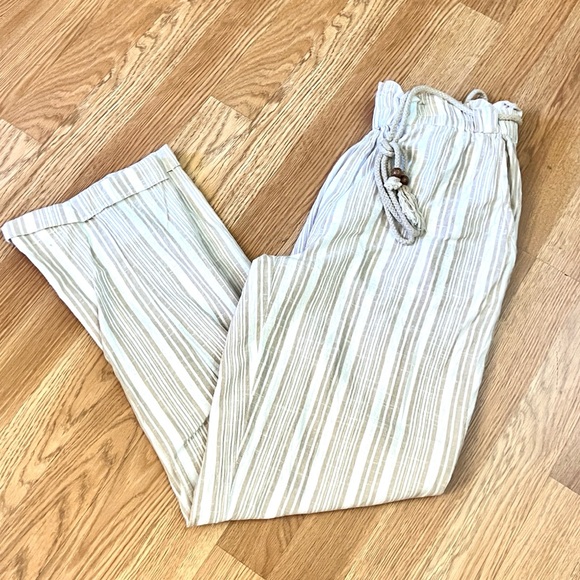 Deja Blue, Striped Drawstring Pants, Cuffed, Pockets,Excellent Condition,Size S - Picture 1 of 7